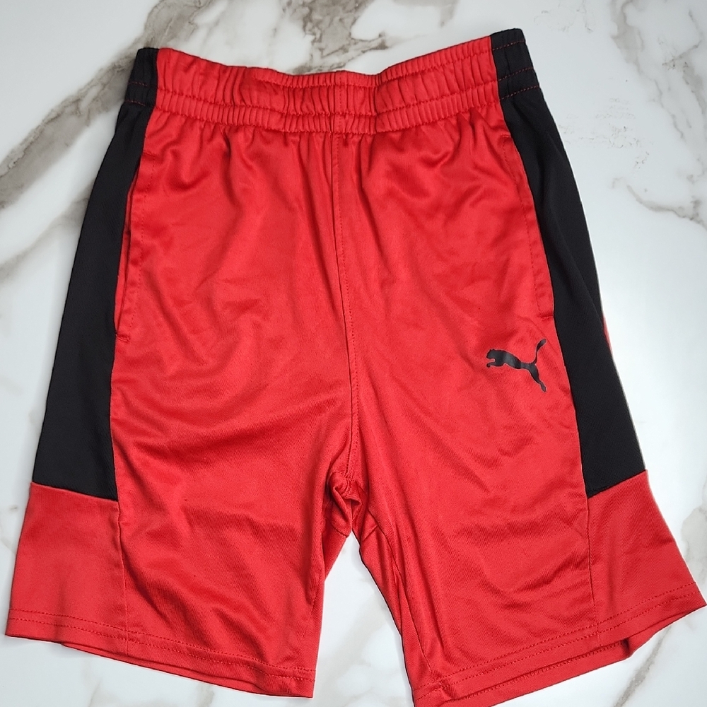 Puma Kids Red and Black Shorts